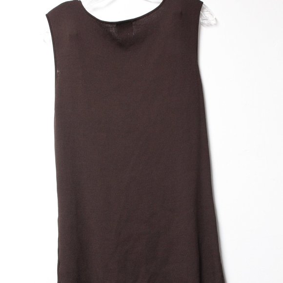 Lara Lane Woman brown rayon blend tank top embellishments 1x - Picture 5 of 7